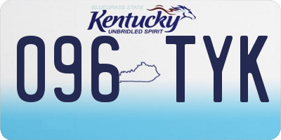 KY license plate 096TYK