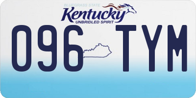 KY license plate 096TYM