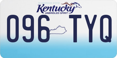 KY license plate 096TYQ