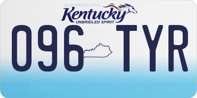 KY license plate 096TYR