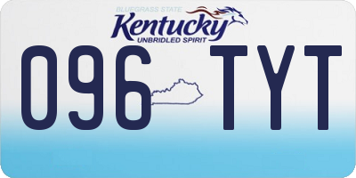KY license plate 096TYT
