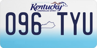 KY license plate 096TYU