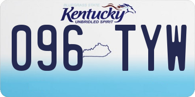 KY license plate 096TYW