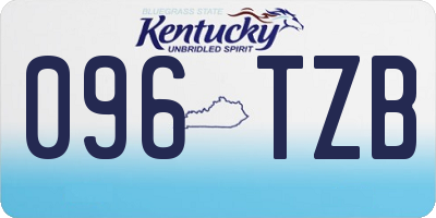 KY license plate 096TZB