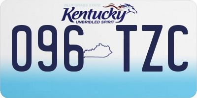 KY license plate 096TZC