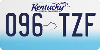 KY license plate 096TZF