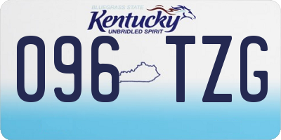 KY license plate 096TZG