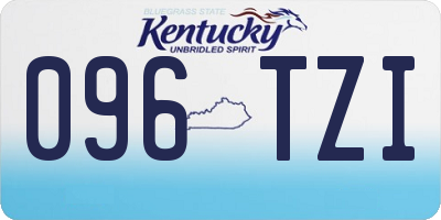 KY license plate 096TZI