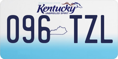KY license plate 096TZL