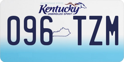 KY license plate 096TZM