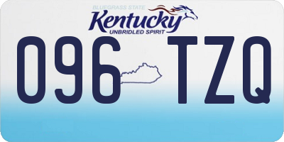 KY license plate 096TZQ