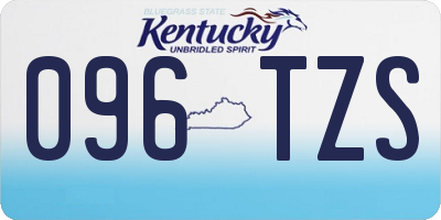 KY license plate 096TZS