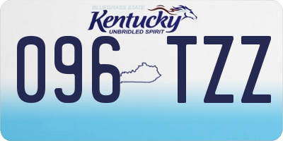 KY license plate 096TZZ