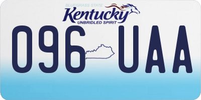 KY license plate 096UAA