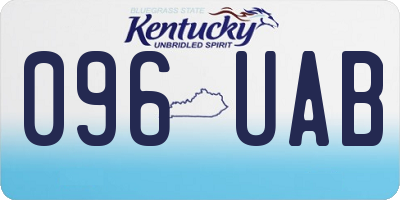 KY license plate 096UAB