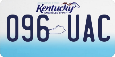 KY license plate 096UAC