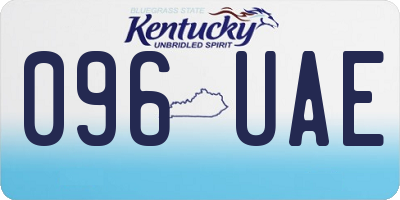KY license plate 096UAE