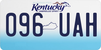 KY license plate 096UAH
