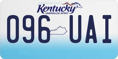 KY license plate 096UAI