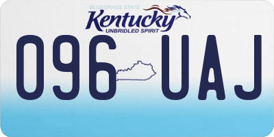 KY license plate 096UAJ