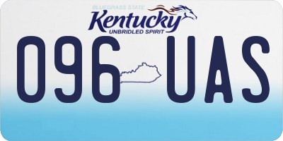 KY license plate 096UAS
