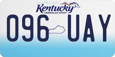 KY license plate 096UAY