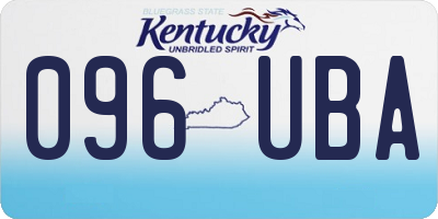 KY license plate 096UBA