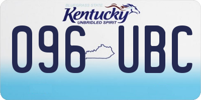 KY license plate 096UBC