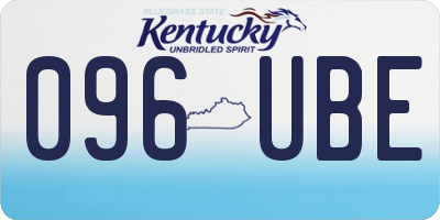 KY license plate 096UBE