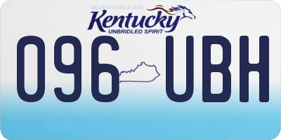 KY license plate 096UBH