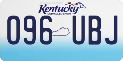 KY license plate 096UBJ