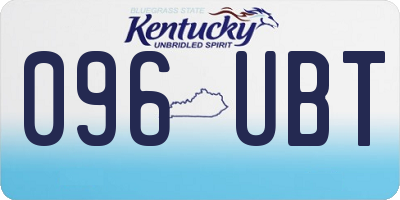KY license plate 096UBT