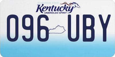 KY license plate 096UBY