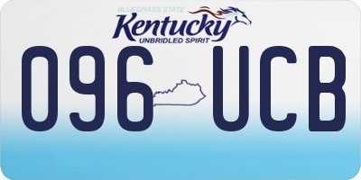 KY license plate 096UCB