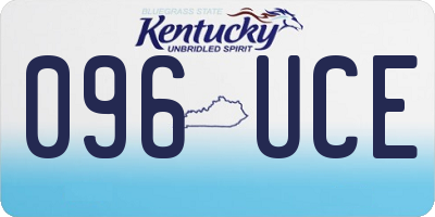 KY license plate 096UCE