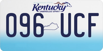 KY license plate 096UCF