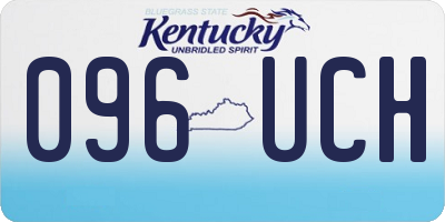 KY license plate 096UCH