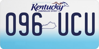 KY license plate 096UCU