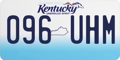 KY license plate 096UHM