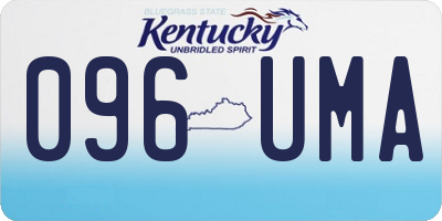 KY license plate 096UMA