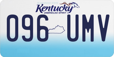 KY license plate 096UMV