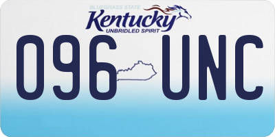 KY license plate 096UNC