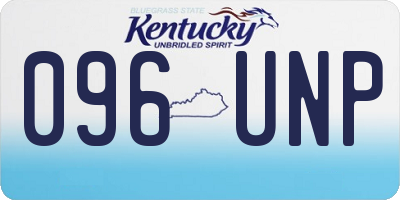 KY license plate 096UNP
