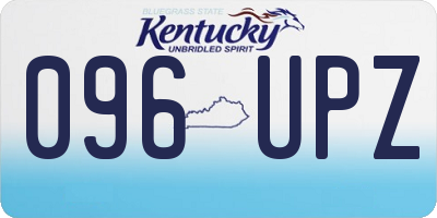 KY license plate 096UPZ