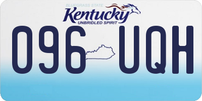 KY license plate 096UQH