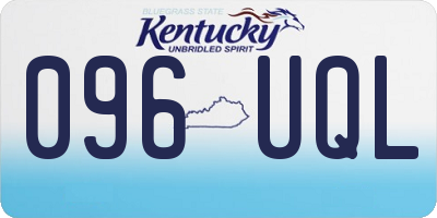KY license plate 096UQL