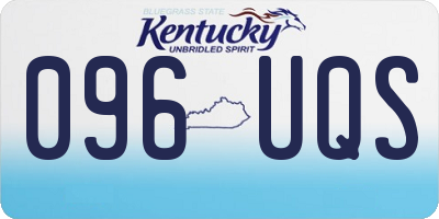 KY license plate 096UQS