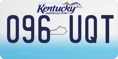 KY license plate 096UQT