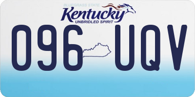 KY license plate 096UQV