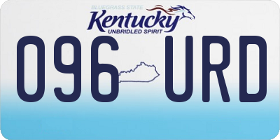 KY license plate 096URD